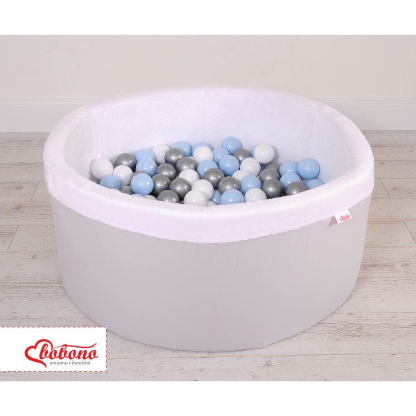 Piscine à Balles Minky avec Balles 200pcs Gris
