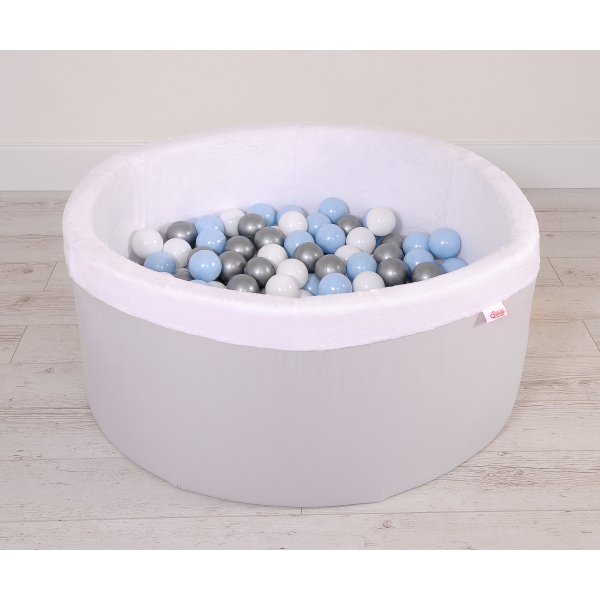 Piscine à Balles Minky avec Balles 200pcs Gris