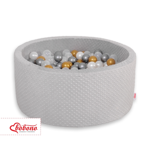 Piscine à Balles Minky avec Balles 200pcs Gris