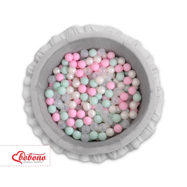 Piscine à Balles à volants Minky avec Balles 200pcs Gris