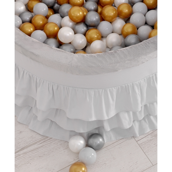 Piscine à Balles à volants Minky avec Balles 200pcs Gris