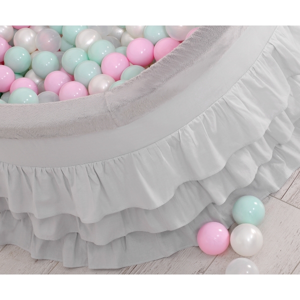 Piscine à Balles à volants Minky avec Balles 200pcs Gris