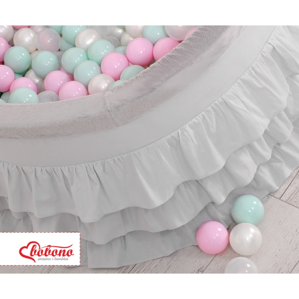Piscine à Balles à volants Minky avec Balles 200pcs Gris
