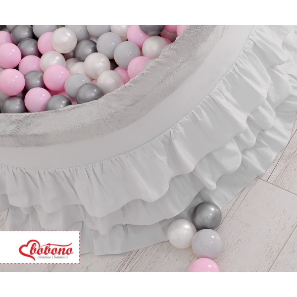 Piscine à Balles à volants Minky avec Balles 200pcs Gris