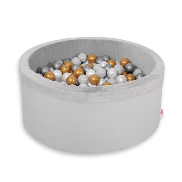 Piscine à Balles Minky avec Balles 200pcs Gris pour Garçon