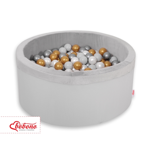 Piscine à Balles Minky avec Balles 200pcs Gris pour Garçon
