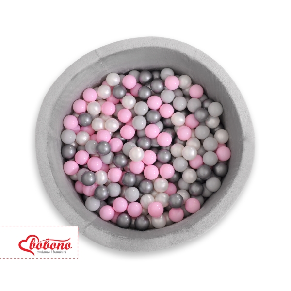 Piscine à Balles Minky avec Balles 200pcs Gris pour Garçon