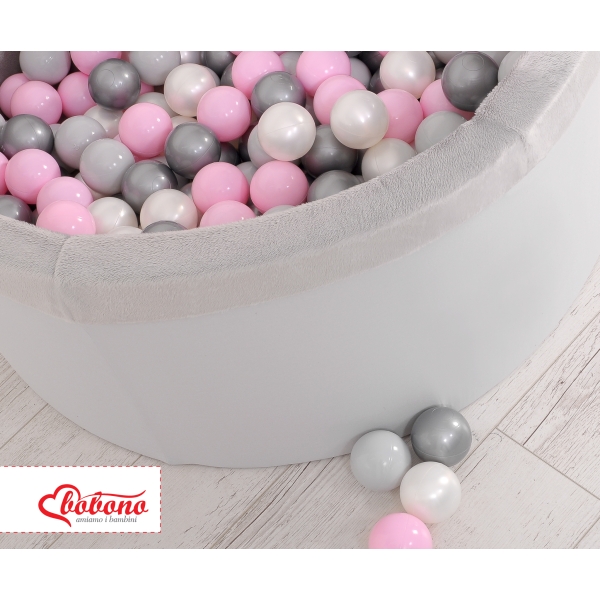 Piscine à Balles Minky avec Balles 200pcs Gris pour Garçon