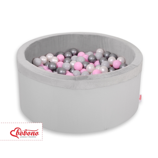 Piscine à Balles Minky avec Balles 200pcs Gris pour Garçon