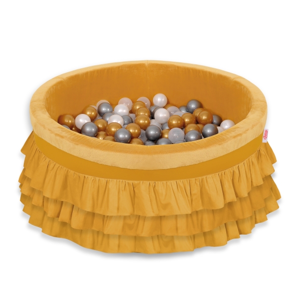 Piscine à Balles à volants Minky avec Balles 200pcs Jaune