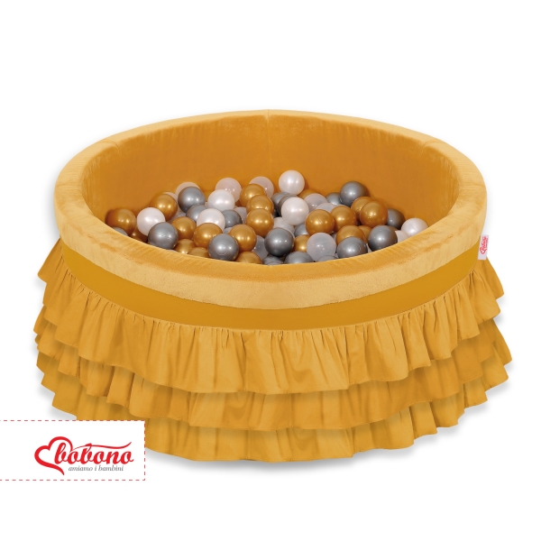 Piscine à Balles à volants Minky avec Balles 200pcs Jaune