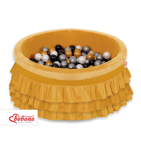 Piscine à Balles à volants Minky avec Balles 200pcs Jaune