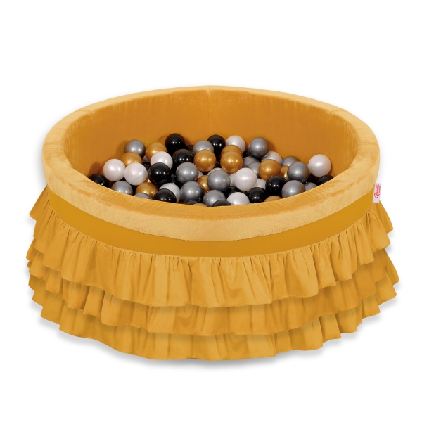 Piscine à Balles à volants Minky avec Balles 200pcs Jaune
