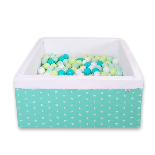 Carrée Piscine à Balles Minky avec Balles 200pcs Menthe