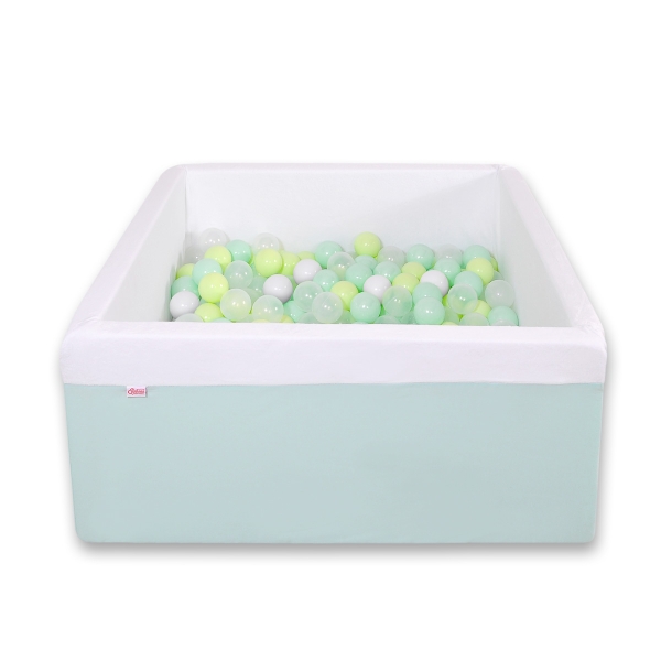 Carrée Piscine à Balles Minky avec Balles 200pcs Menthe