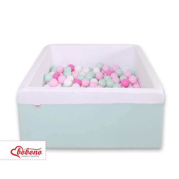 Carrée Piscine à Balles Minky avec Balles 200pcs Menthe
