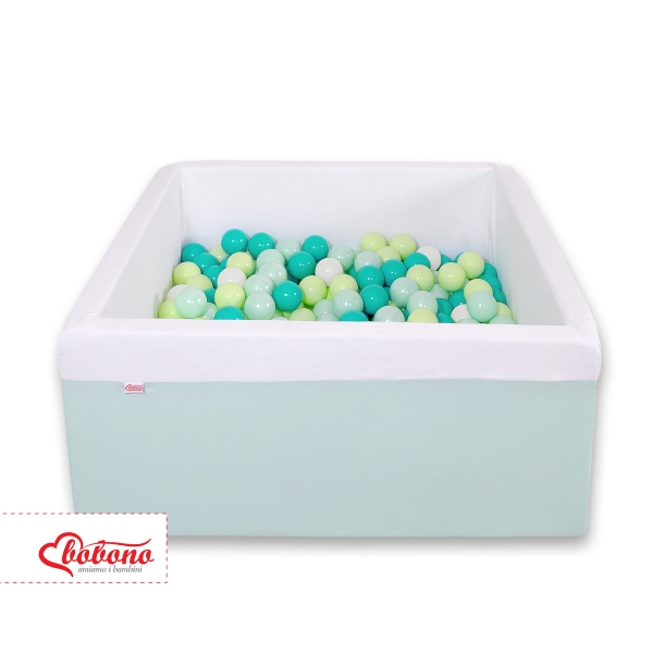 Carrée Piscine à Balles Minky avec Balles 200pcs Menthe