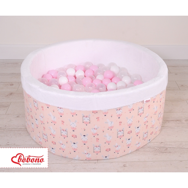Piscine à Balles Minky avec Balles 200pcs Rose Ballerines