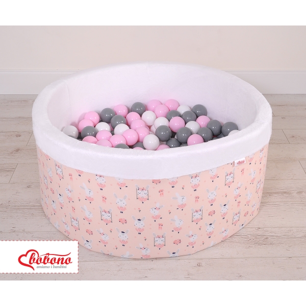 Piscine à Balles Minky avec Balles 200pcs Rose Ballerines