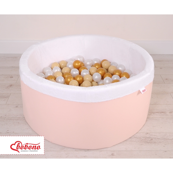 Piscine à Balles Minky avec Balles 200pcs Rose Poudré