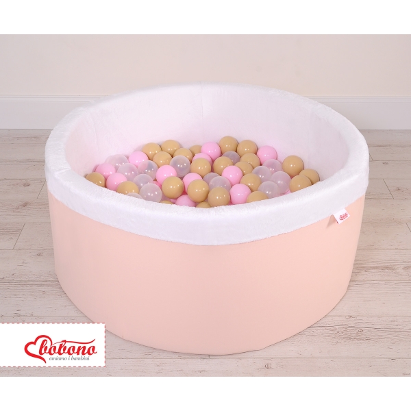 Piscine à Balles Minky avec Balles 200pcs Rose Poudré