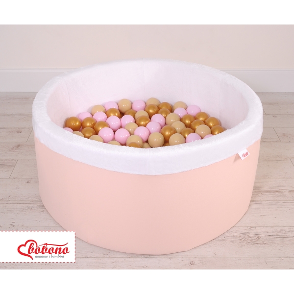 Piscine à Balles Minky avec Balles 200pcs Rose Poudré
