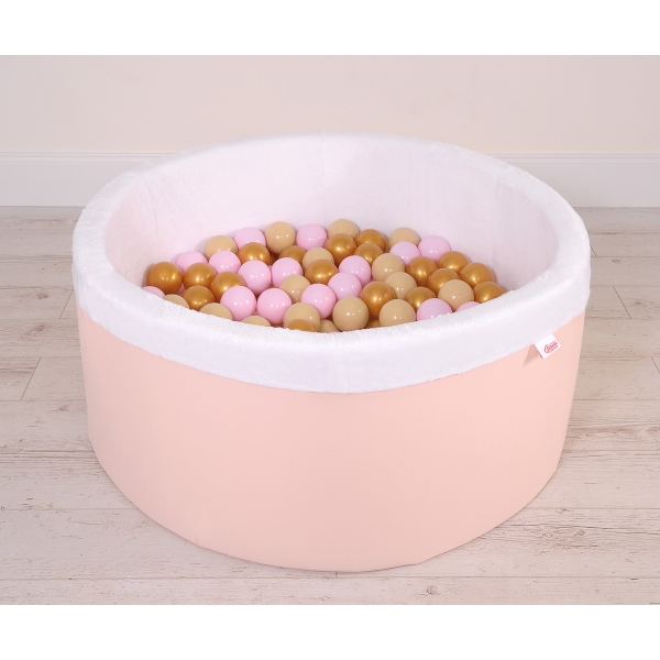Piscine à Balles Minky avec Balles 200pcs Rose Poudré