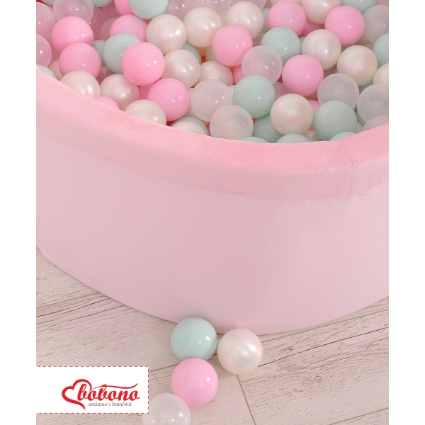 Piscine à Balles Minky avec Balles 200pcs Rose pour Fille