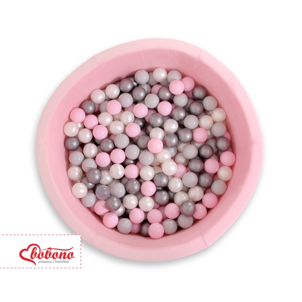 Piscine à Balles Minky avec Balles 200pcs Rose pour Fille