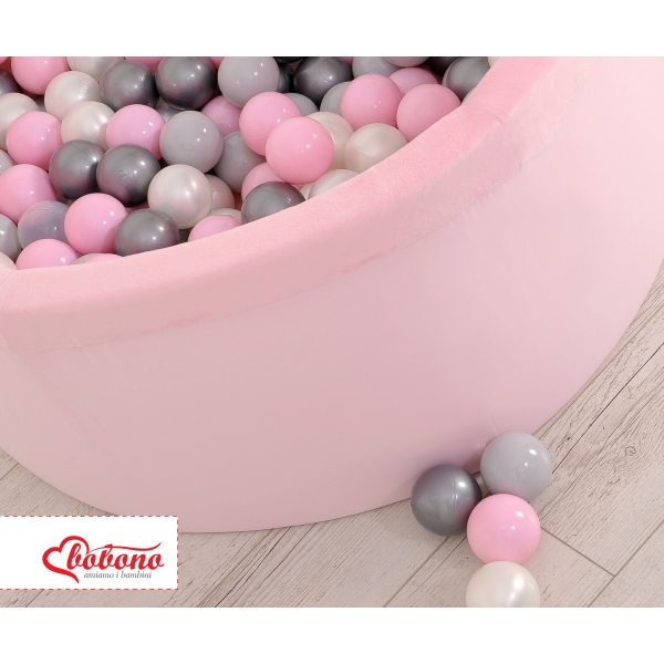 Piscine à Balles Minky avec Balles 200pcs Rose pour Fille