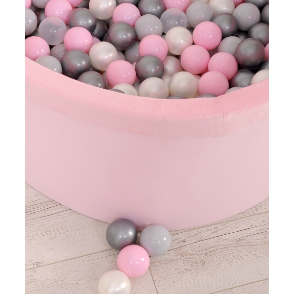 Piscine à Balles Minky avec Balles 200pcs Rose pour Fille