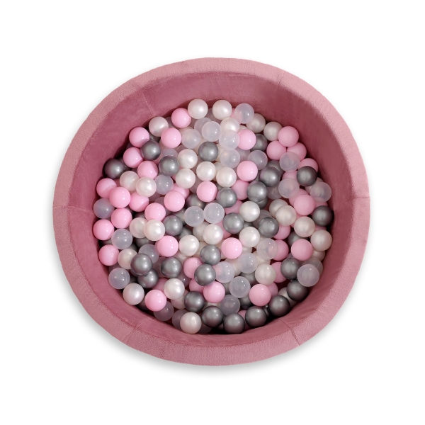 Piscine à Balles Minky avec Balles 200pcs Rose Poussiéreux