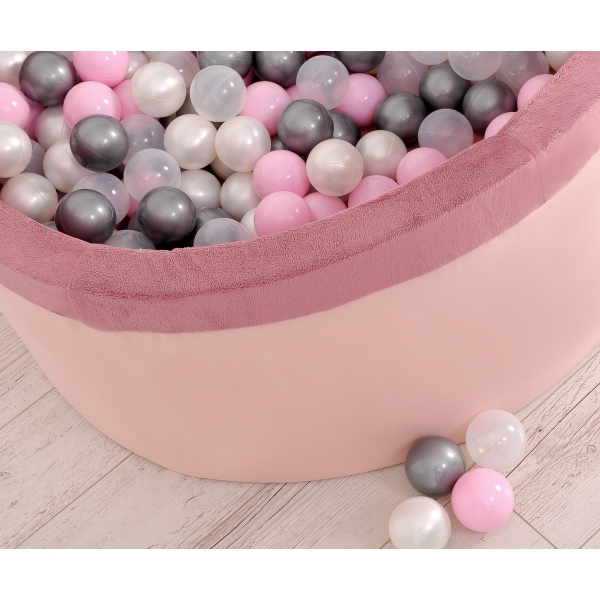 Piscine à Balles Minky avec Balles 200pcs Rose Poussiéreux