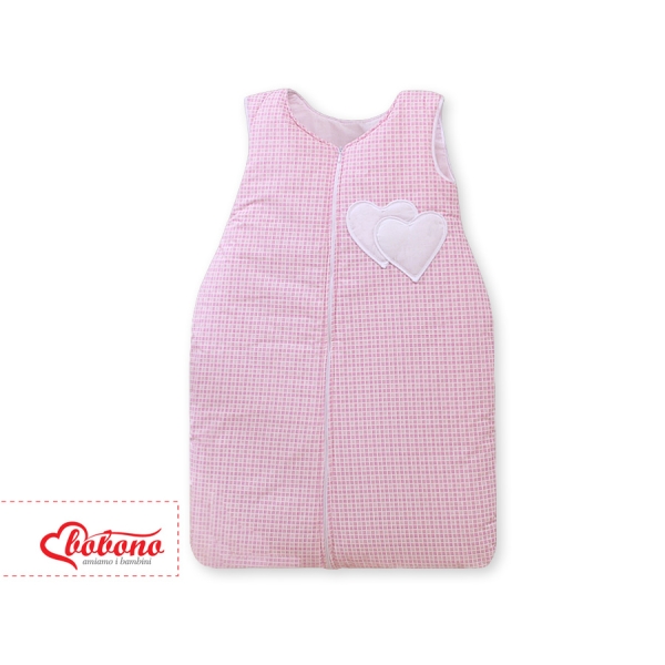 Gigoteuse Bébé  Rose à Carreaux Cœurs