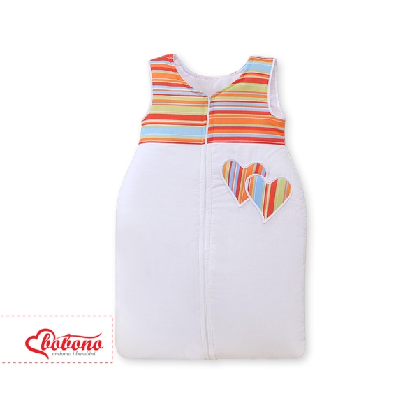 Gigoteuse Orange Rayures Cœurs