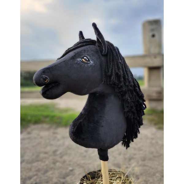 Hobby Horse Cheval Bâton Noir Premium