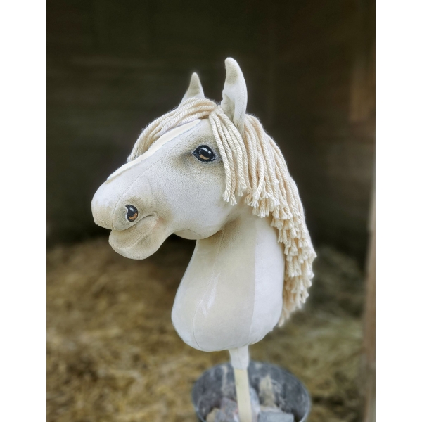 Hobby Horse Cheval sur Bâton Premium Cremello