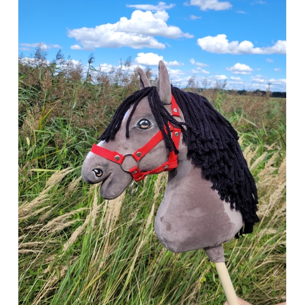 Hobby Horse Cheval sur un Bâton Premium Grullo