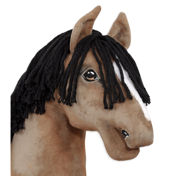 Hobby Horse Cheval sur un Bâton Premium Peau de Daim