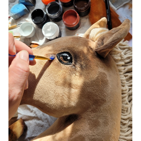 Hobby Horse Palomino Cheval Sur Un Bâton Premium