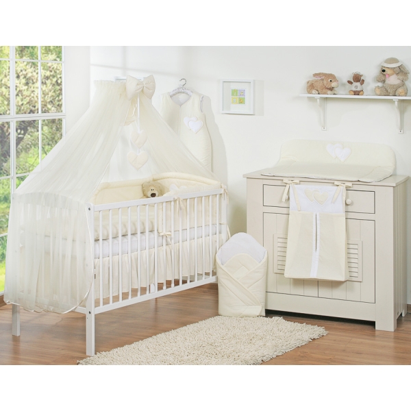 Housse d'oreiller couette Moustiquaire Tour de lit bébé 5 pcs