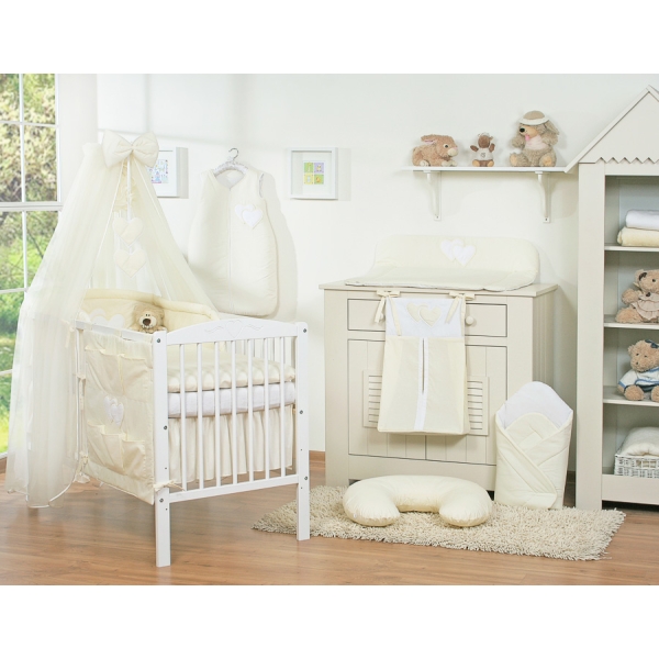 Housse d'oreiller couette Moustiquaire Tour de lit bébé 5 pcs