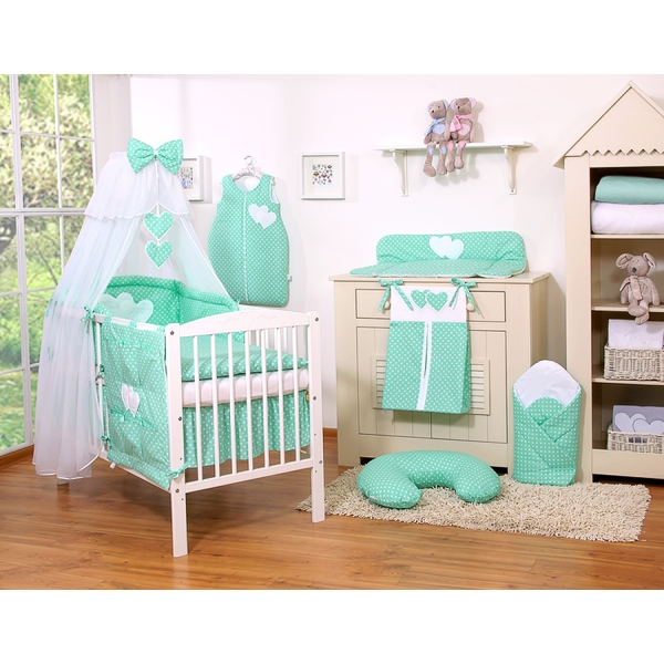 Housse d'oreiller couette Moustiquaire Tour de lit bébé 5 pcs
