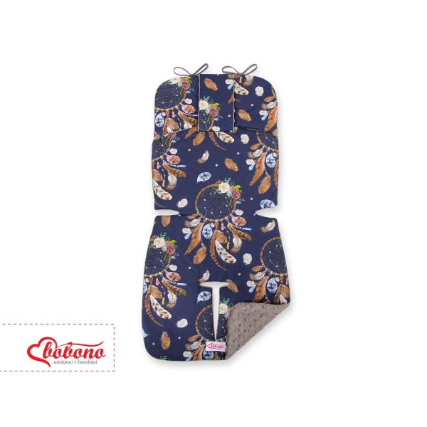 Insert de Poussettes Double Face Brun Bleu Foncé Attrape-rêves