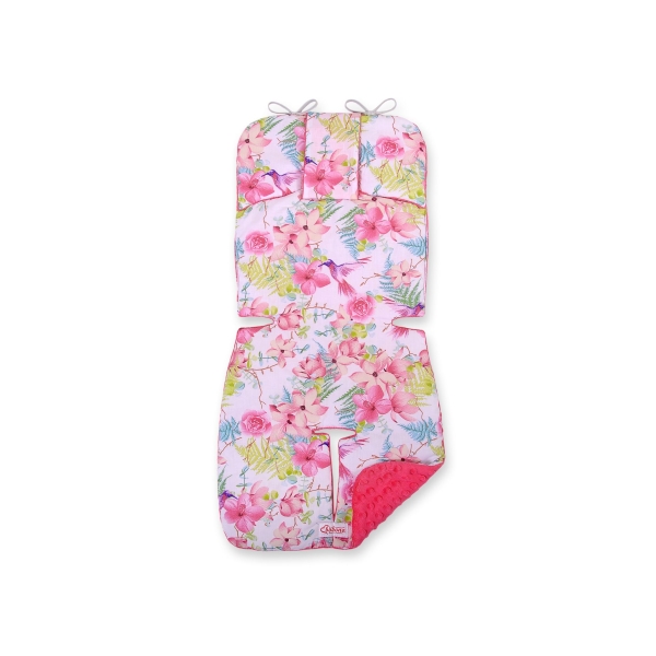 Insert de Poussettes Double Face Rose Fleurs