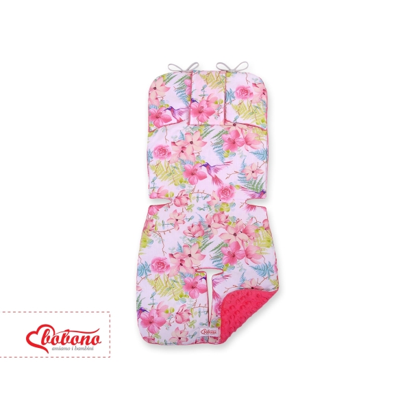 Insert de Poussettes Double Face Rose Fleurs
