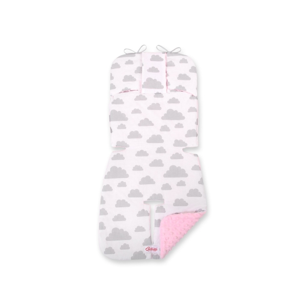 Insert de Poussettes Double Face Rose Gris Des Nuages