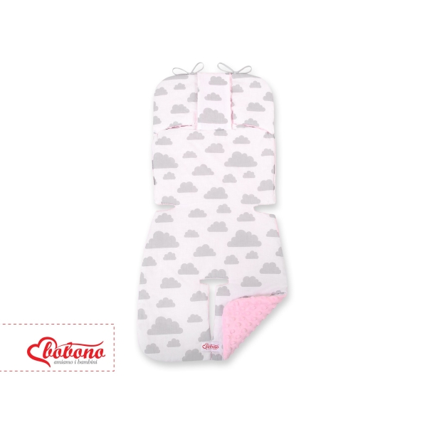 Insert de Poussettes Double Face Rose Gris Des Nuages