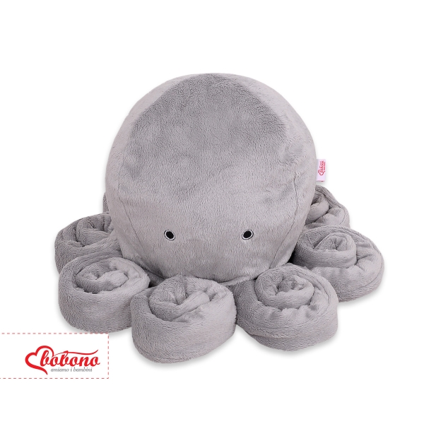 La Peluche Pieuvre  avec Hochet  Gris