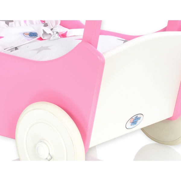 Landau de Poupée en Bois Blanc
